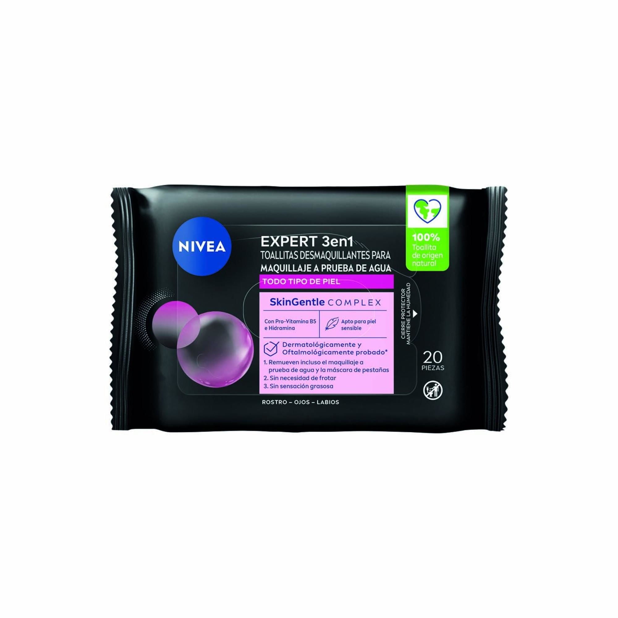Nivea - Toallitas Micelares Expert Waterproof Make Up Remover