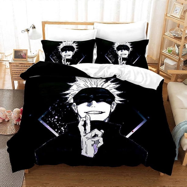 Juego De Ropa De Cama Jujuu Isen Cómodo Y Ligero Juego De Ropa De Cama De 3 Piezas Con Estampado De Dibujos Animados (disponible En Varios Tamaños)