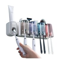 Genérico - Dispensador Pasta Dental Y Porta Cepillos De Dientes Blanco