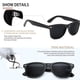 thumbnail image 2 of Gafas de sol FEIDUSUN polarizadas para hombre y mujer, negras, 2 of 7