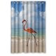 thumbnail image 1 of Cortina de ducha con diseño de flamencos, con ganchos, 122 x 183 cm, 1 of 3