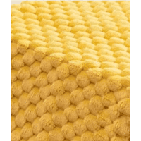 Genérico - Piecera 70X190 Cm + 2 Fundas 45X45 Cm Plush Peludita King Color Amarillo