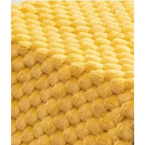 Genérico - Piecera 70X190 Cm + 2 Fundas 45X45 Cm Plush Peludita King Color Amarillo