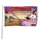 thumbnail image 1 of Coraje, el Perro Cobarde Bandera impresa con temática, regalo perfecto para fanáticos, amigos y familiares, y adecuada para actividades al aire libre e interiores, decoraciones de fiesta. 60*90CM, 1 of 6