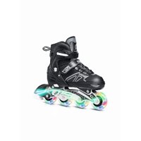 Genérico - Patines En Línea Rollers Ajustables Talla 31-34, Negro