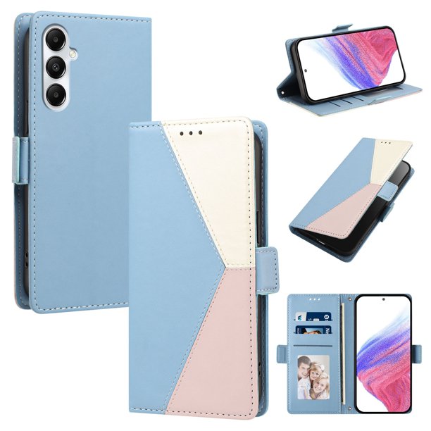 Funda Tipo Libro para Samsung Galaxy A05s con Ranuras, Azul Claro
