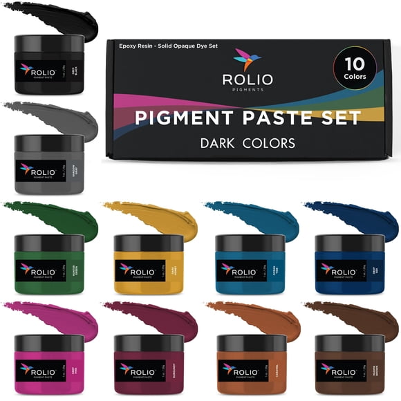 Set De Pasta Pigmentaria Dark De 10 Colores Frascos De 30 Ml Para Resina Epóxica