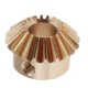 thumbnail image 1 of 1 Engranaje cónico de latón Modulus 20th, 5 a 6.35mmhole 8mm Hole M4x2 Copper, 1 of 5