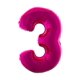 thumbnail image 1 of Globo de aluminio número 3, rosa, 40 cm, Funny Fashion USA, 1 of 8