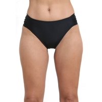 Samia - Bikini Clásico Costados Drapeados Negro M