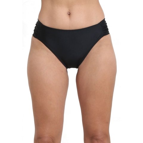 Samia - Bikini Clásico Costados Drapeados Negro Xl