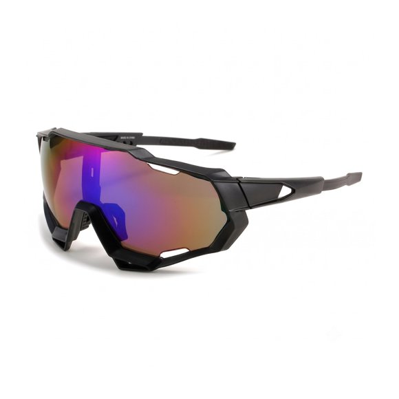 Lentes de Sol Ciclismo B-098 UV400 Marco TR90 Negro Lente Morado Unisex