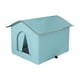 thumbnail image 1 of Refugio para gatos callejeros, casa para gatos al aire libre, suministros para mascotas, cama para perros con aislamiento cálido e impermeable, tienda Azul S, 1 of 6
