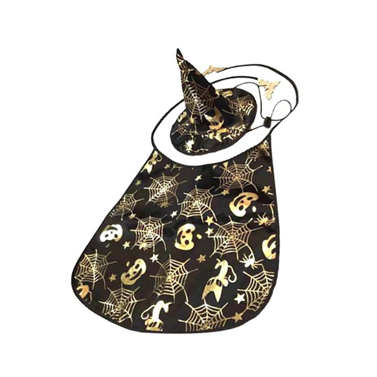 Ioensy - Conjunto De Capa Y Gorro Para Mascota, Divertido Conjunto De Capa Y Sombrero De Mago Para Fiesta De Navidad Y Halloween