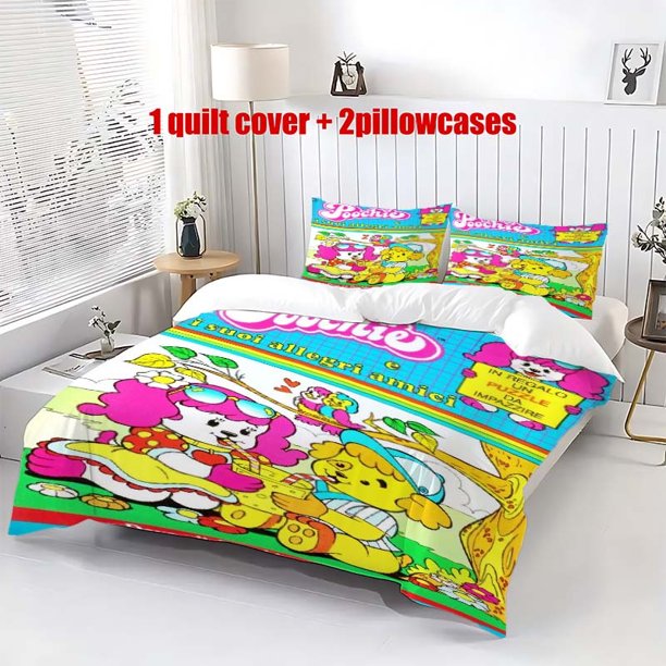 3pcs Poochie Happy Companion Themed bedding Including a Duvet Cover And Pillowcases