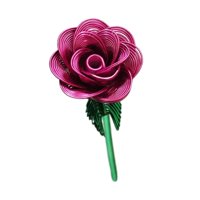 Magideal - Rosa De Metal Artificial Para Mesa, Adorno Para El Día De San Valentín, Oficina, Día De La Madre, 9,06 Pulgadas, Regalo, Decoración Floral, Rosa Falsa