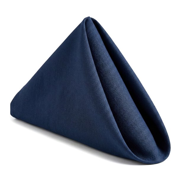 REGALWOVEN Paquete de 12 Servilletas de Tela, Servilletas de Algodón Lavables y Reutilizables para Restaurante, Bodas, Eventos Azul Marino 16x16 pulgadas