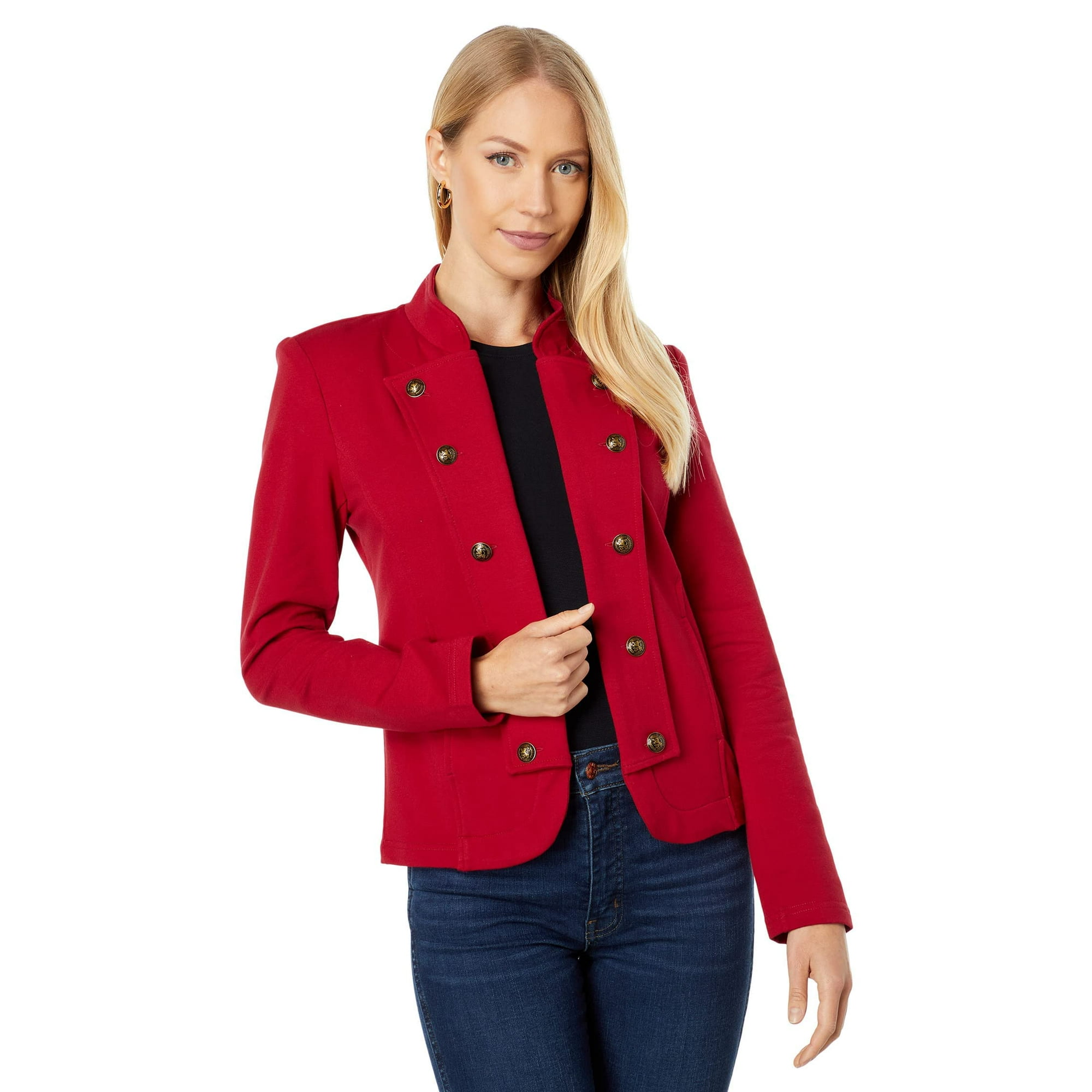 Chaqueta Blazer Tommy Hilfiger Band Para Mujer Chili Pepper
