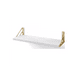 thumbnail image 1 of Repisas Flotantes de Madera Multipropósito Kit 3 Blanco con Dorado, 1 of 3