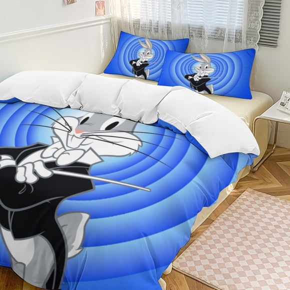 Looney Tunes Bugs Bunny 3-Piece Bedding Set Soft Warm And Comfortable Bed Set