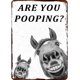 thumbnail image 1 of Letrero metal burro estás haciendo caca divertido estaño baño inodoro 20x30 cm, 1 of 6