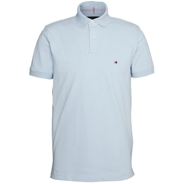 Polo Tommy Hilfiger para hombre, corte regular, azul claro, XXL