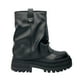 thumbnail image 1 of Botin color negro para mujer con plataforma ancha y caña, 1 of 5
