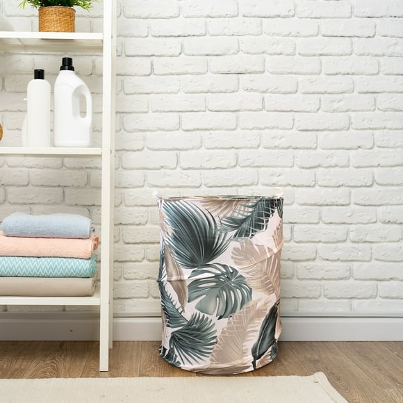 Cesto para ropa plegable Nautica Home 42x55cm hojas tropicales