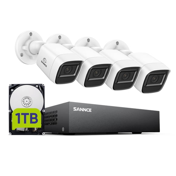 Sistema DVR SANNCE 8 canales 1080p 1 TB HDD 4×2.0 MP IP66