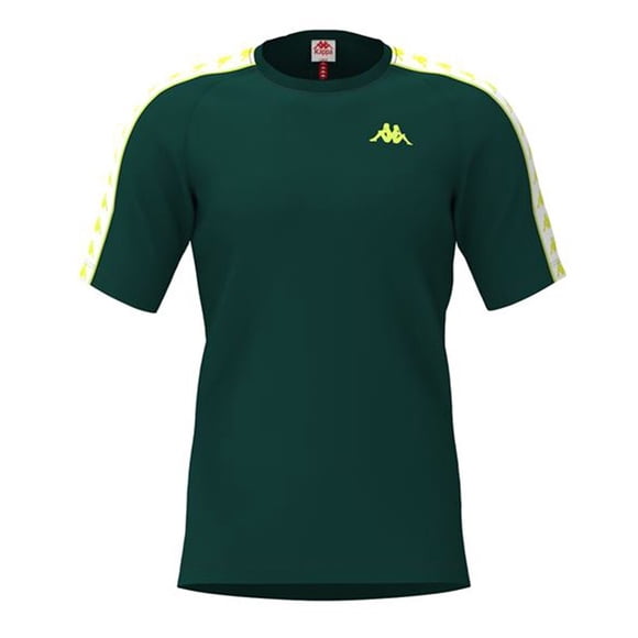 Polera Banda Coen Men Slim Green White Lime