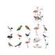 thumbnail image 1 of 30pcs/pack Cute Birds Collection Decorative Sticker, Kawaii Flamingo Scrapbooking Material, Art Label, Cute Stickers, 1 of 5