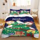 thumbnail image 2 of Christmas Snowman Duvet Cover Bedding Multi-size Quilt Cover Pillowcase Needlework Set Children's Gift Single Double Bed Size, 2 of 5