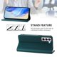 thumbnail image 3 of Funda Billetera con Soporte para Samsung Galaxy S21 Bloqueo RFID Plegable Verde oscuro, 3 of 6