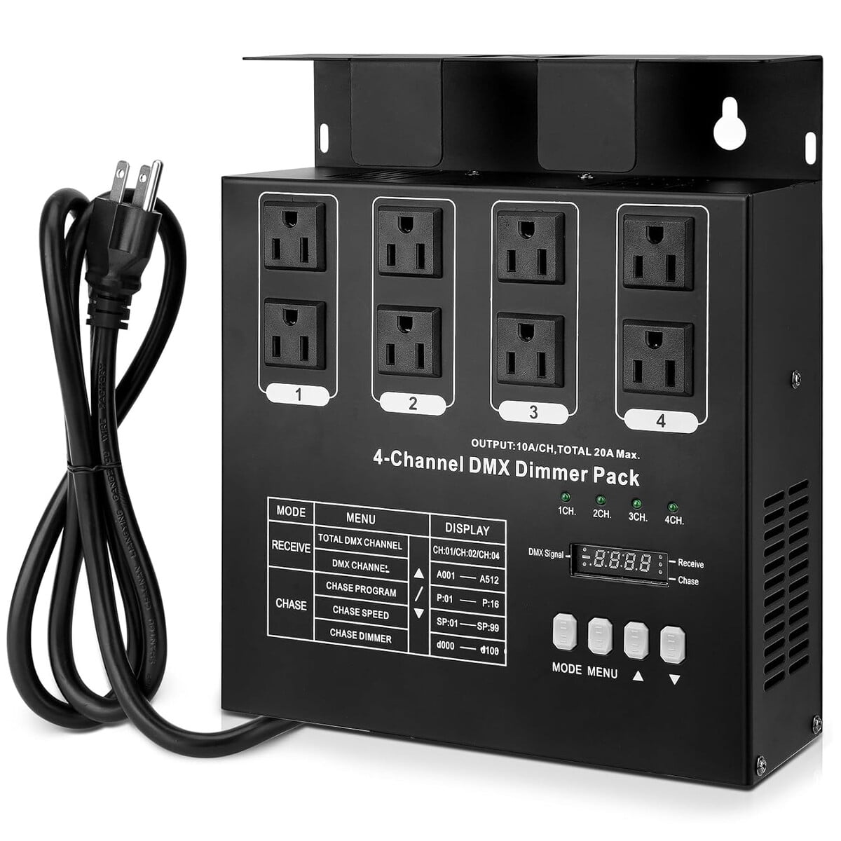 Dimmer Dmx Sejaede 4 Canales 1000w Compatible Dmx512