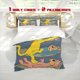 thumbnail image 1 of 3pcs "Top Cat" Cartoon Cover Print Three Piece Bedding Set Soft Quilt Cover And Two Pillowcases, 1 of 5