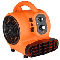 Vevor Air Mover, 1/4 Hp 1000 Cfm Carpet Dryer For Cooling And Ventilating, Portable Floor Blower Fan With 4 Blowing Angles And Time Function, For Janitorial, Home, Commercial Use, Etl Certified