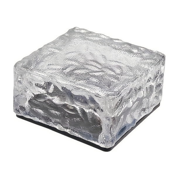 Solar Courtyard Light, Ice Brick Light, LED Ice Block Buried Outdoor Lawn, Garden, Step Landscape Decoration, Atmosphere Light