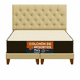 thumbnail image 1 of Cama 2 plaza Capitoné  + Respaldo 2P Capitone Beige  + Colchón 2P Mery Desing, 1 of 9