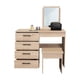 thumbnail image 2 of Mueble De Tocador Con Espejo 4 Cajones Y Silla 126x100x42 Cm Cafe claro y Blanco, 2 of 10