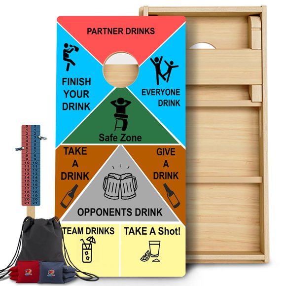 Juego regulado de Tablas de Cornhole BackYardGamesUSA con bolsas