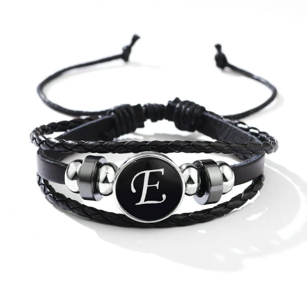 Stackable PU Leather Chain Bracelet - 26 English Letter Pattern - Perfect Birthday Gift for Personality Lovers!