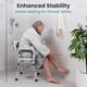 thumbnail image 2 of Silla de Ducha con Asiento en Forma de U (Capacidad 204 kg) Resistente - Reposabrazos y Respaldo Acolchados, Silla de Ducha para Personas Mayores y Discapacitadas, Altura Ajustable - Verde Azulado, 2 of 8
