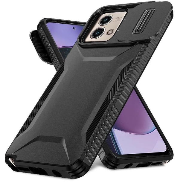 Funda Resistente para Motorola Moto G Stylus 5G 2023 con Tapa Deslizante y Protección Militar Negro
