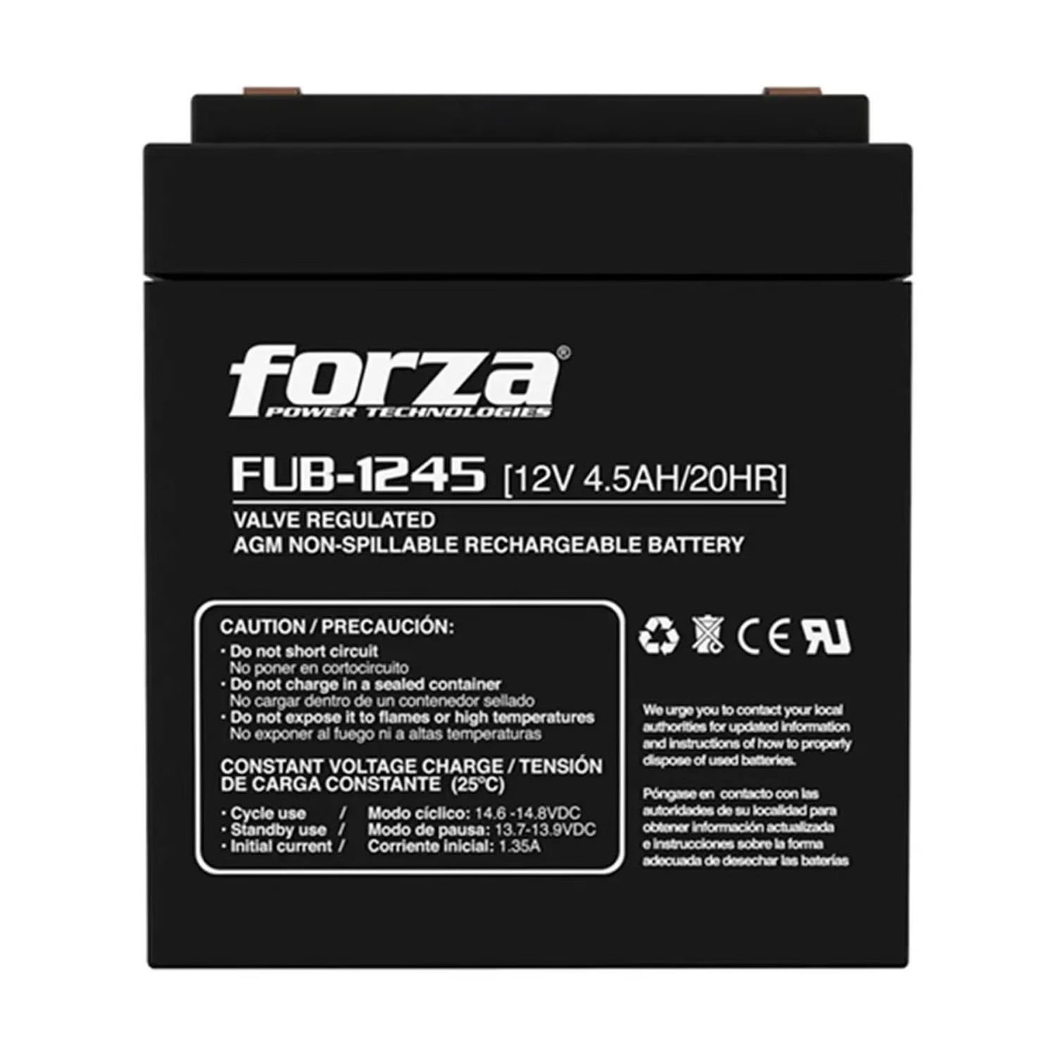 Batería Forza Fub Para Ups De 4.5a Recargable 12v