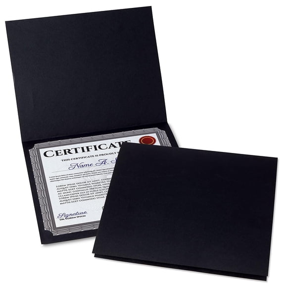 Carpetas para certificados Fine Stationery, paquete de 25, 24 x 30 cm