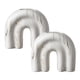 thumbnail image 1 of Set 2 Floreros Jarron de Ceramica Diseño Tipo Marmol Moderno blanco, 1 of 4