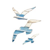 Magideal - 3Pcs Declares De Pared De Madera De Madera Arte De La Pared Del Océano, Decores De Temas Costeros De Regalo Adornos Colgantes Para El Hogar Dormitorio