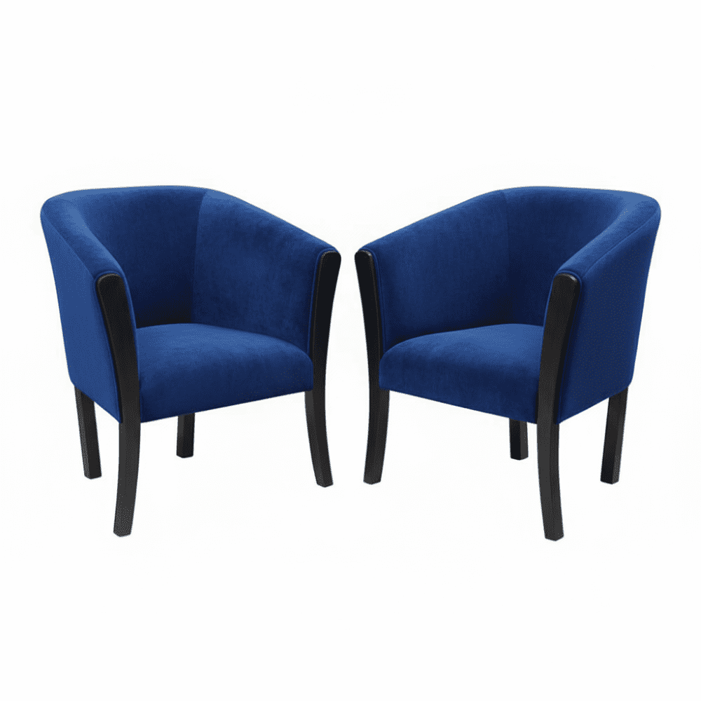 Muebles New - Sitiales Americano Azul Felpa