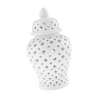 Magideal - Jarrón De Cerámica Tradicional Para Jengibre, Florero De Con Tapa, Adorno Oriental Para Sala De Estar, Hogar, Restaurante, Colección De Deco