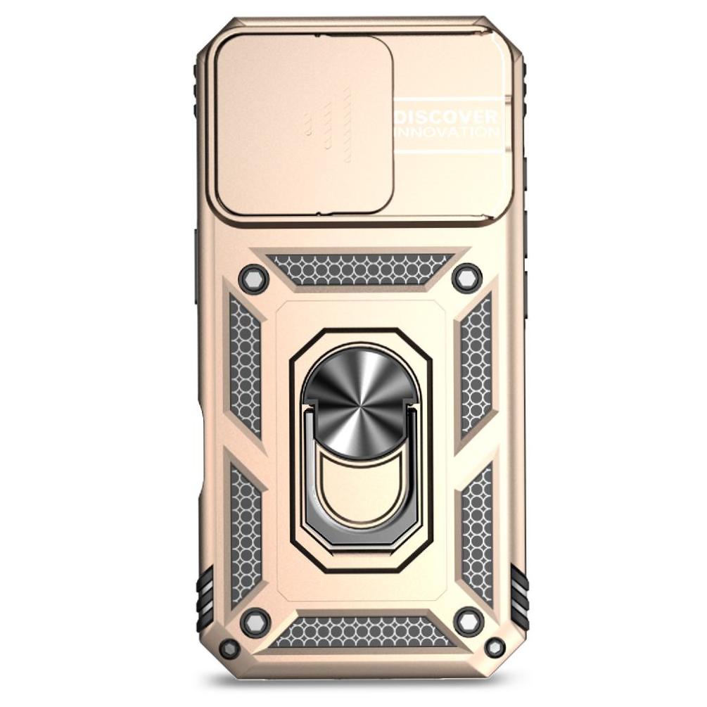 Estuche Gangxun Para Iphone 16 Pro Max, Soporte Giratorio 360°, Estilo Mecánico Y Magnético